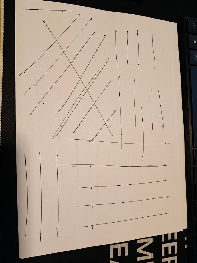 Ghosted Lines practice from Lesson One